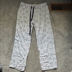 Sonoma Gray Pajama Pants with Bear Print